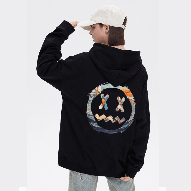 MBD小恶魔2023秋季款连帽卫衣潮牌笑脸男女情侣宽松长袖百搭外套