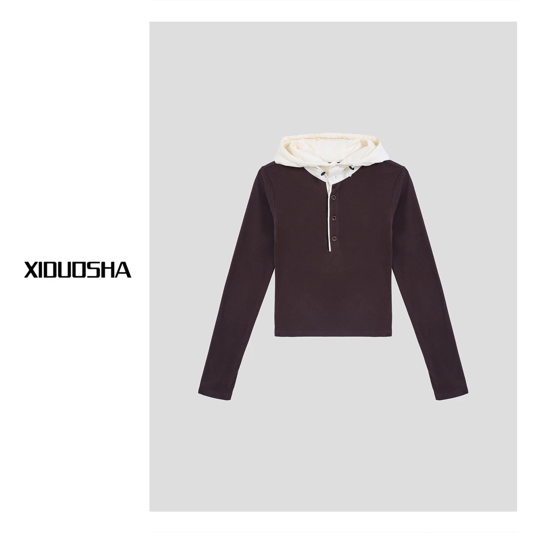 XIDUOSHA/喜朵莎喜朵莎经典百搭时尚款连帽拉链显瘦上衣XDS787