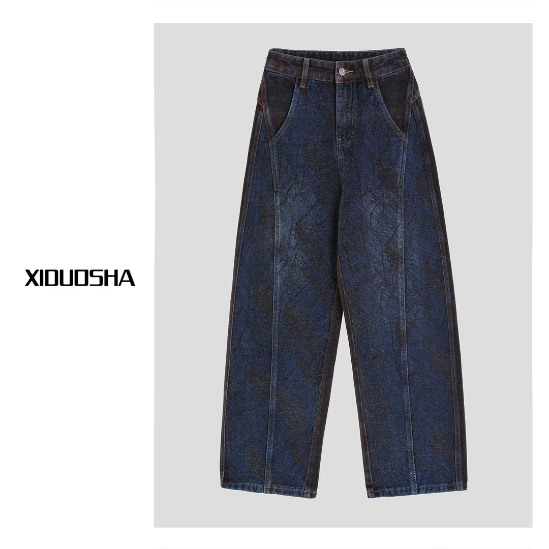 XIDUOSHA/喜朵莎设计款植绒炒色加绒加厚显瘦牛仔香蕉裤XDS895