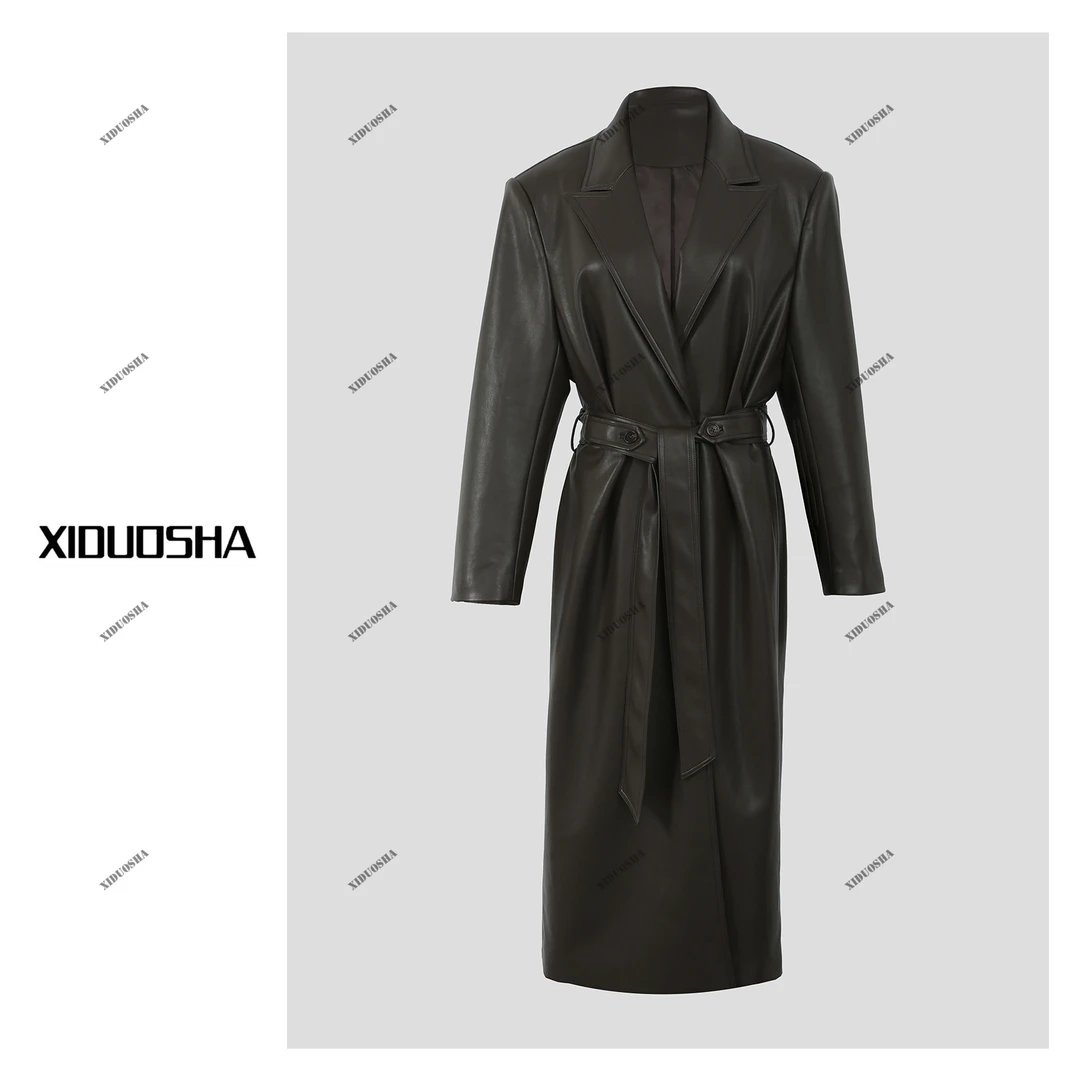 【秋冬新款】欧货女装原创设计时尚气质范显瘦显高长款风衣XDS132
