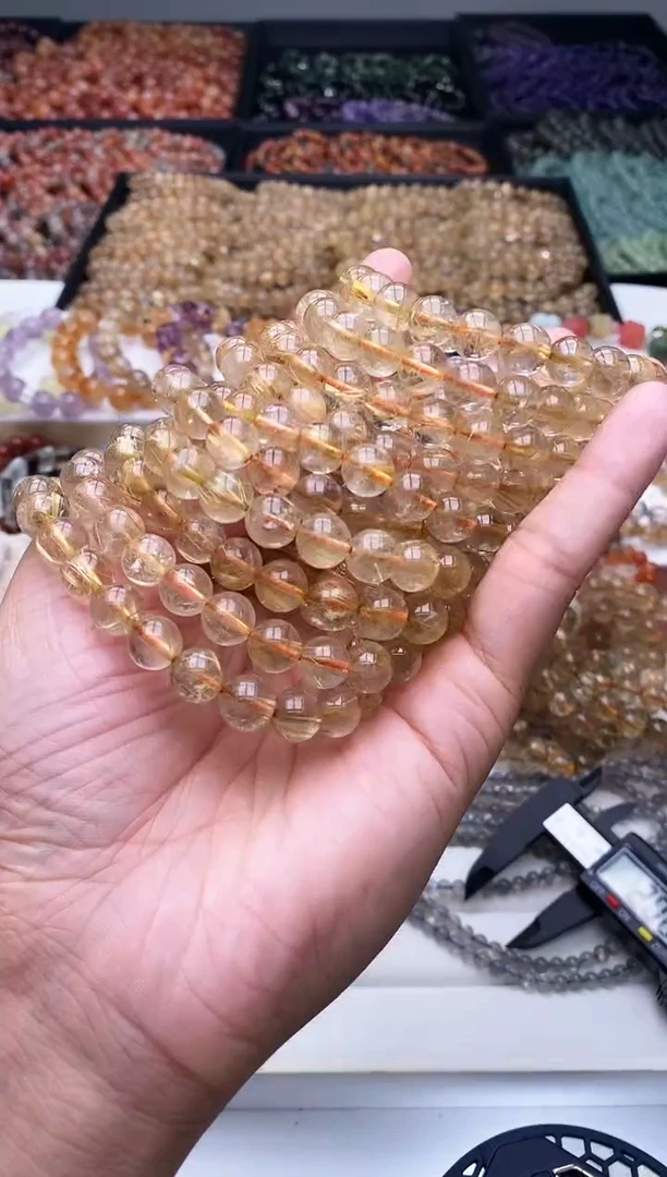 【闪购商品】发晶手链未镶嵌维纳斯钛金发晶手串9m