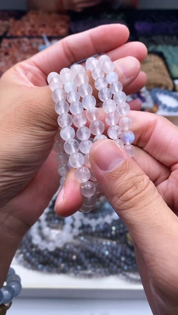 【闪购商品】月光石手链未镶嵌蓝月光手串7m