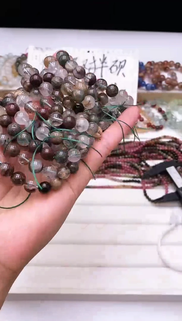 【闪购商品】水晶手链未镶嵌彩幽灵水晶手串9m