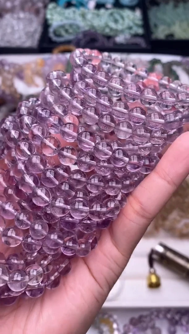 【闪购商品】水晶手链未镶嵌玻利维亚紫水晶手串8m
