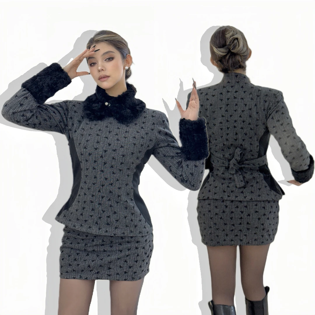 【大树蒙古袍】Q004冬季新款蒙氏设计外套加棉两件套女款时尚