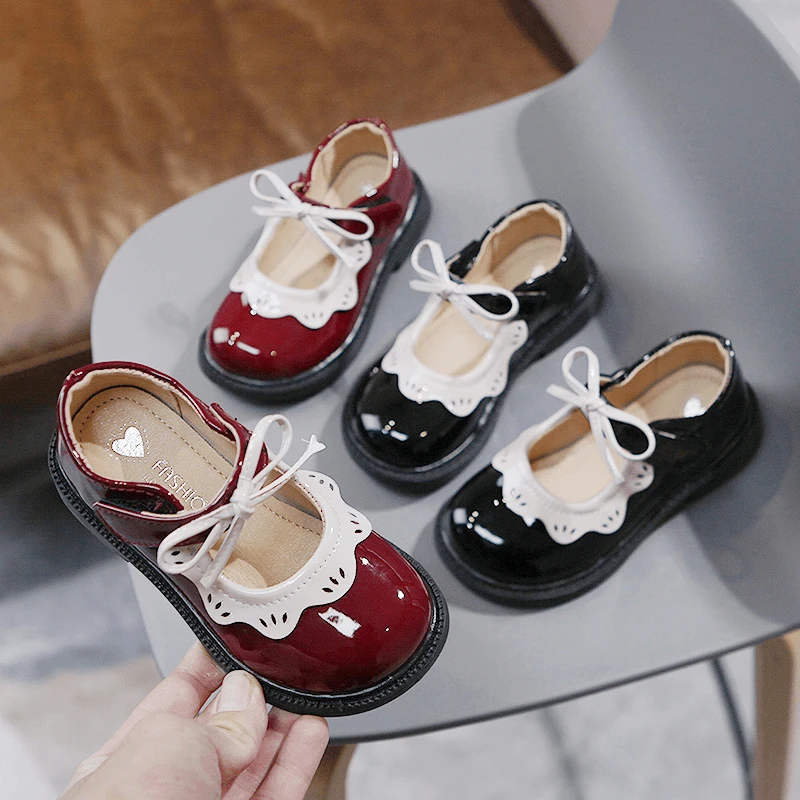 女童皮鞋2024春秋新款时尚英伦学院风女孩宝宝洋气儿童公主单鞋子