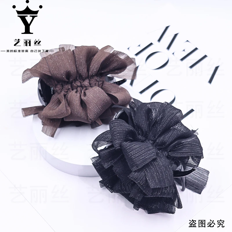 艺丽丝 巴黎王妃 [松柏] 双色蓬松丸子夹8cm气质时尚丸子夹 YL651