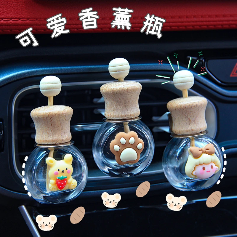 香水花露水挥发瓶卡通可爱卧室卫生间空调汽车出风口喷瓶扩香瓶