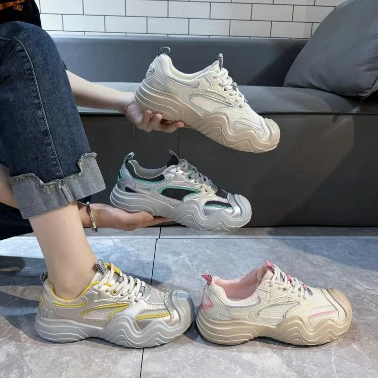 M.Y媛总 2024新款单网薄款透气厚底轻便防滑休闲板鞋A168