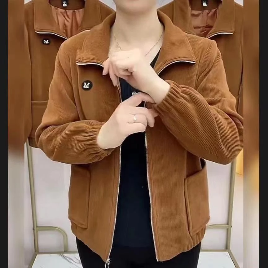 中老年外套女春秋季新款妈妈装夹克衫百搭宽松显瘦上衣时尚外套