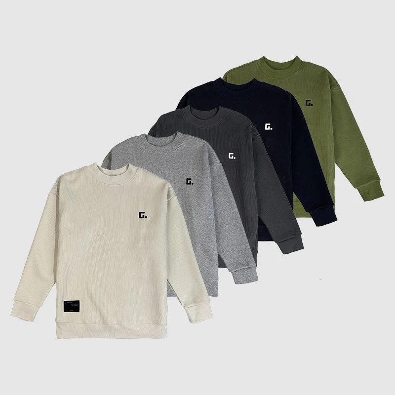 【冬季新品】  男士新款潮流时尚简约百搭圆领套头加绒卫衣93147