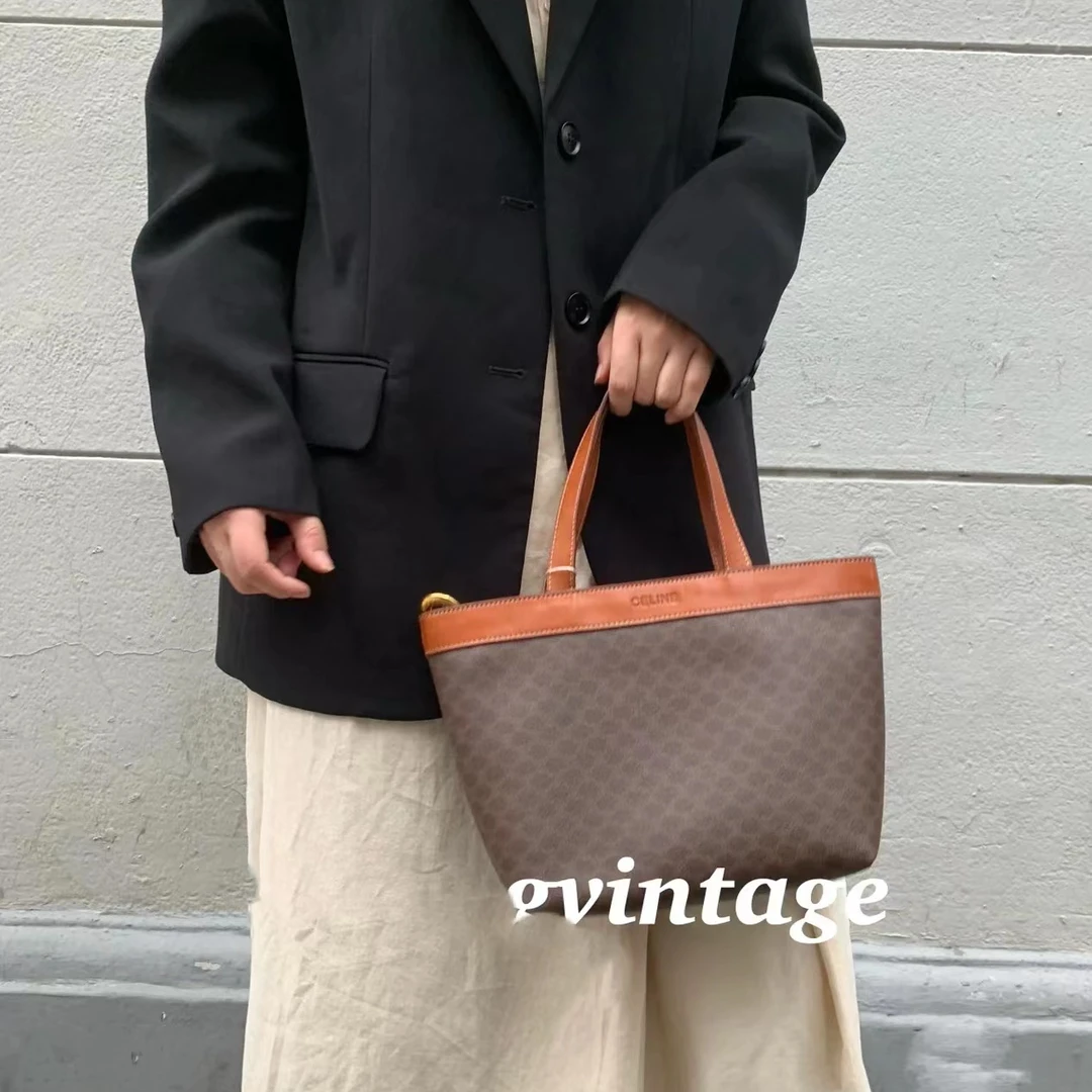 90新 Celine/思琳 赛琳老花手提包水桶