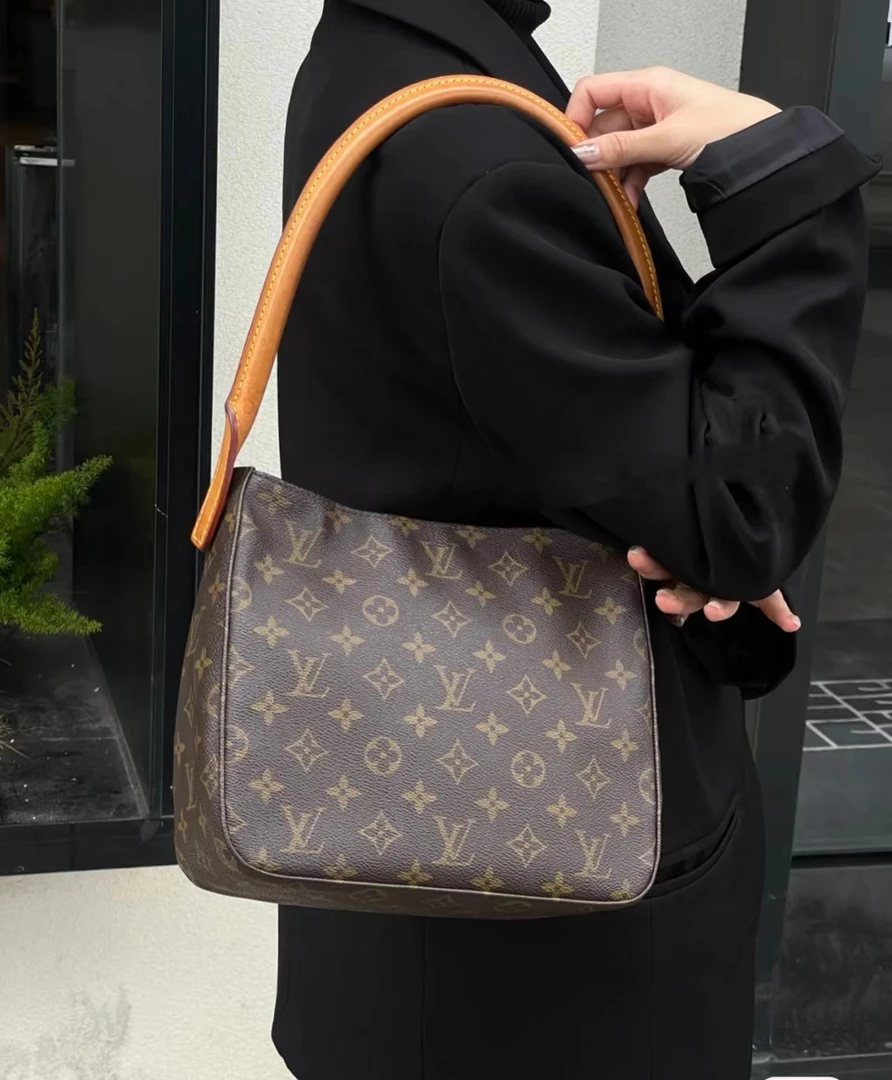 90新 LouisVuitton/路易威登 LV老花单肩包looping