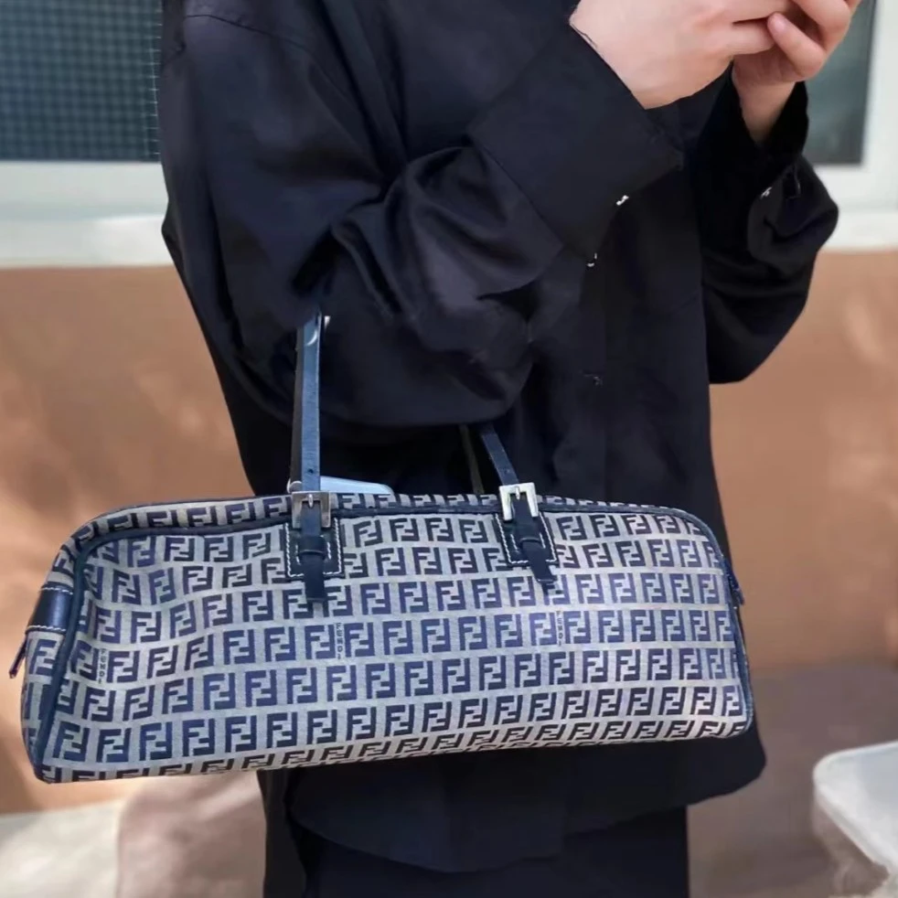90新 FENDI/芬迪 芬迪老花手提包
