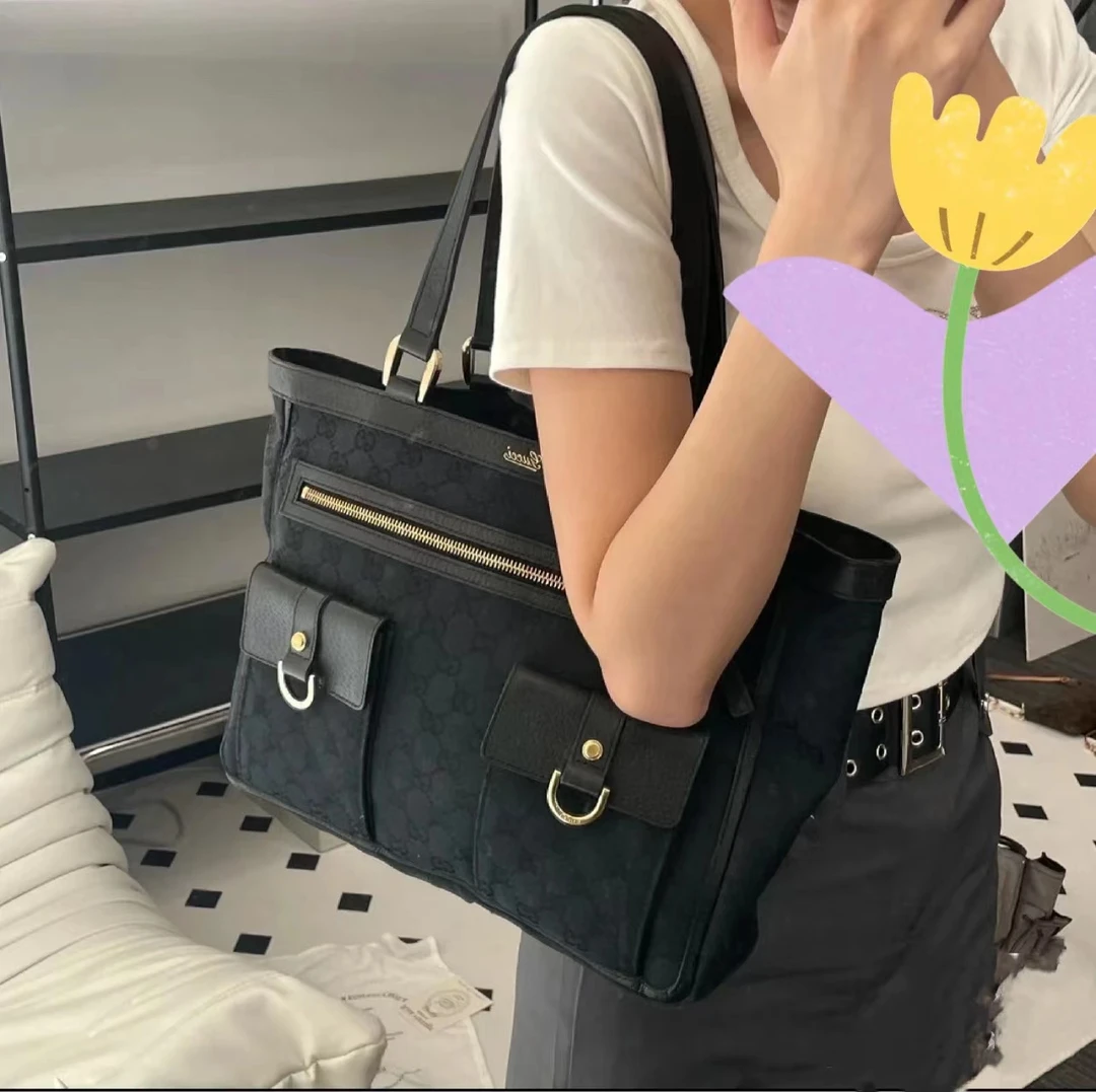 90新 GUCCI/古驰 古驰黑老花单肩包