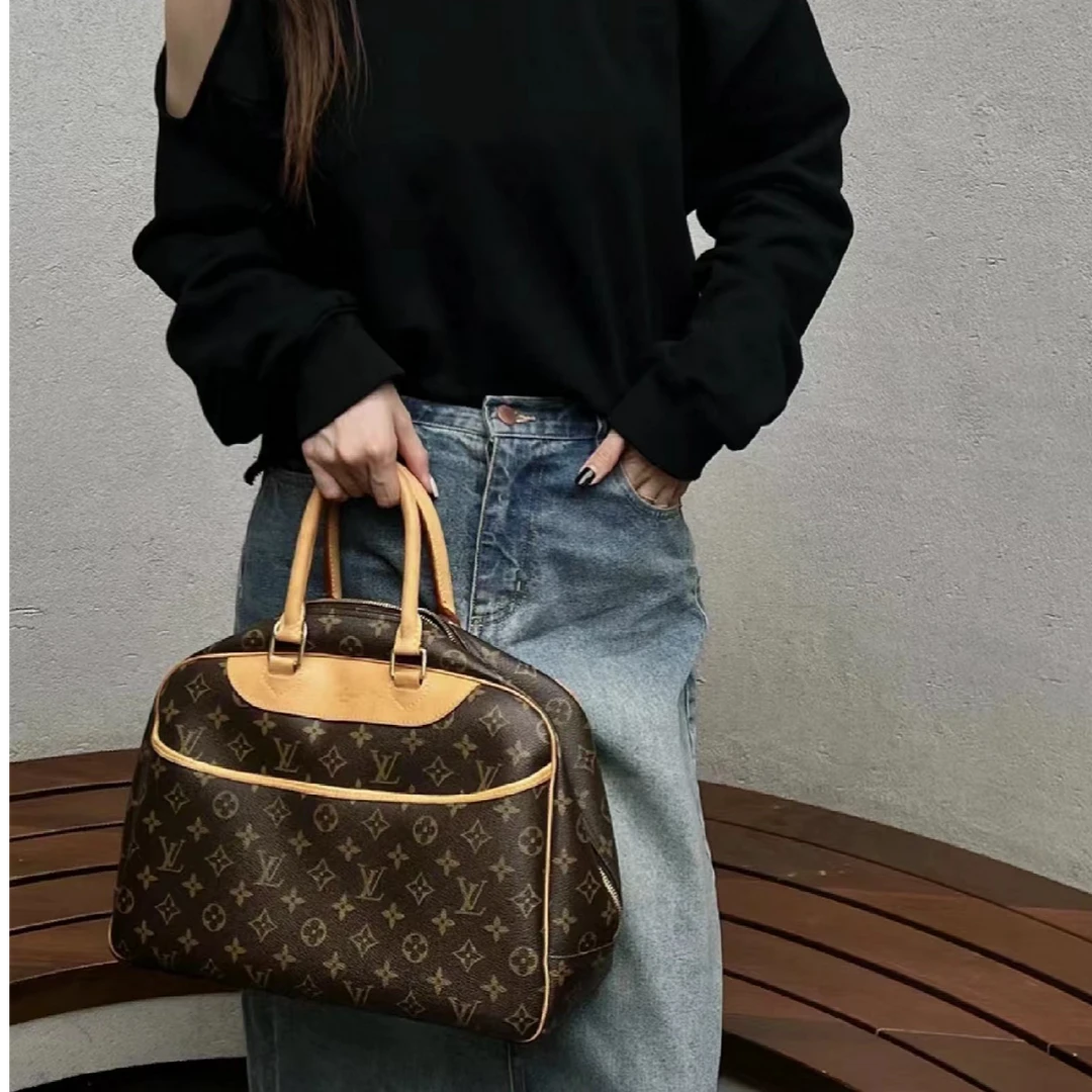 90新 LouisVuitton/路易威登 LV老花手提包珍妮大号