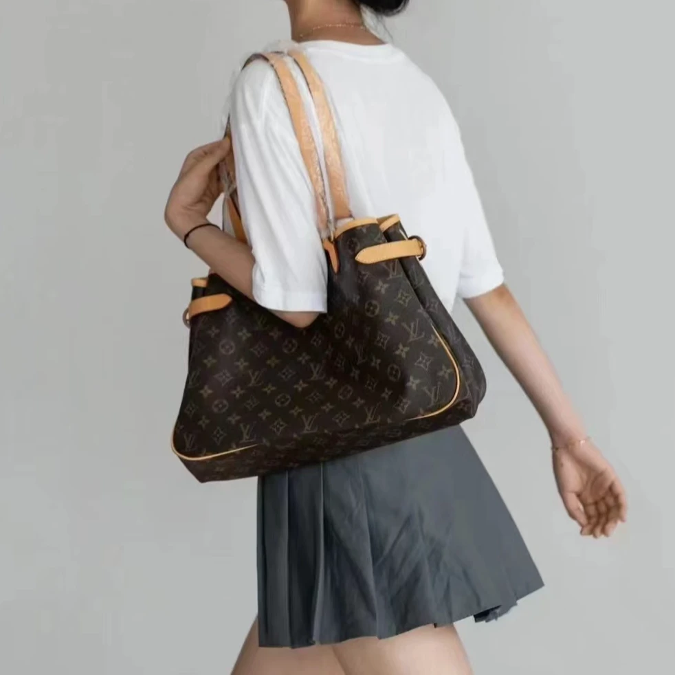 90新 LouisVuitton/路易威登 LV老花单肩包南瓜