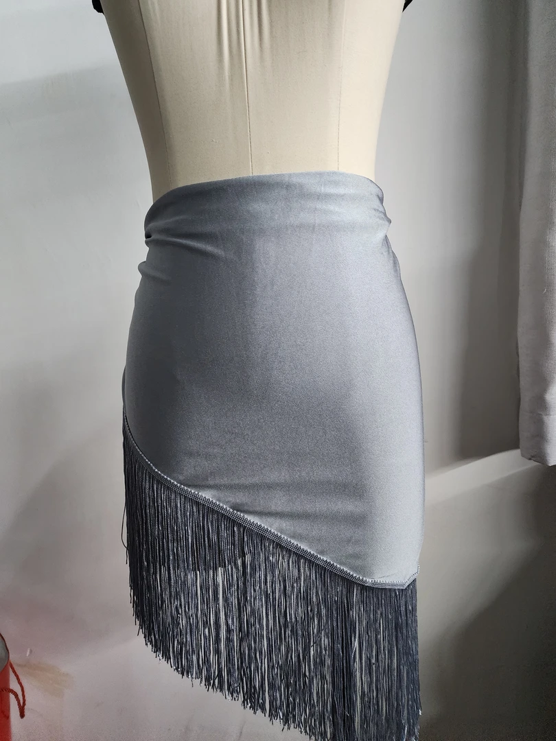 梵舒高腰时尚百搭性感不规则三角巾拉丁舞气质轻设计师款DQ0015