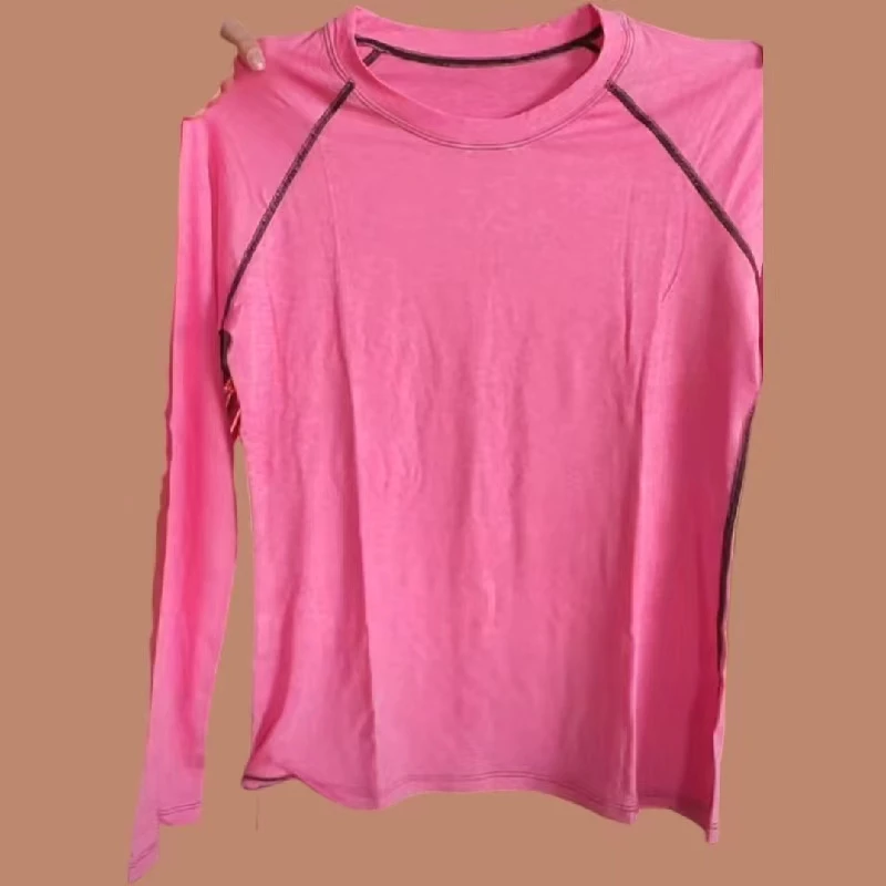 梵舒拉丁舞服装套装女成人舞蹈服黑色练功服长袖圆领上衣ys108