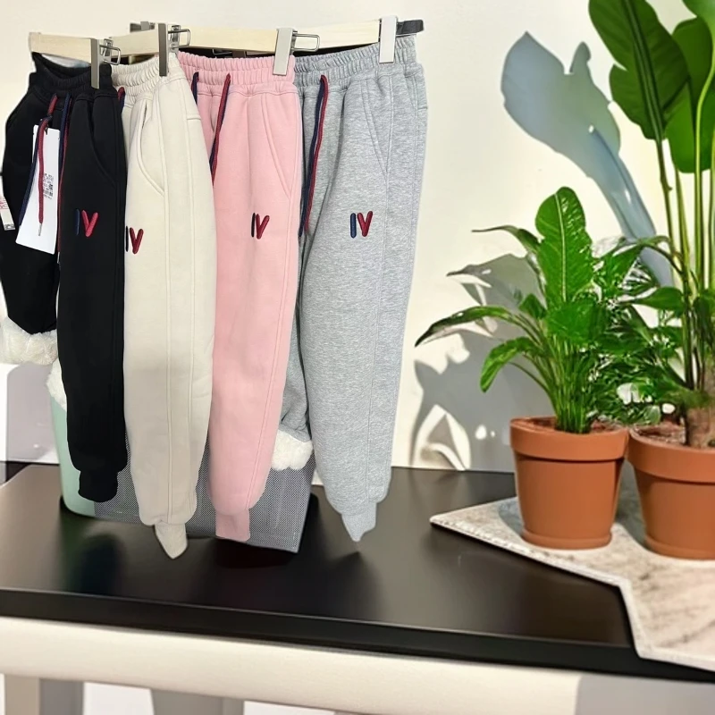 2024新款加厚仿兔毛时尚休闲保暖冬季卫裤