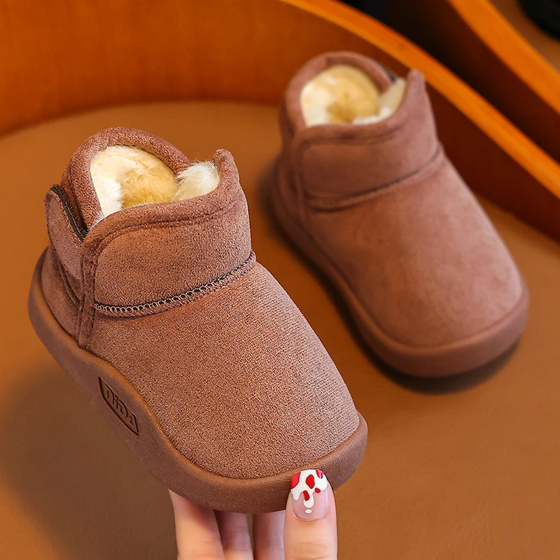 软底学步鞋正规婴幼儿6个月-5周岁防滑加绒大棉小童冬季保暖短靴