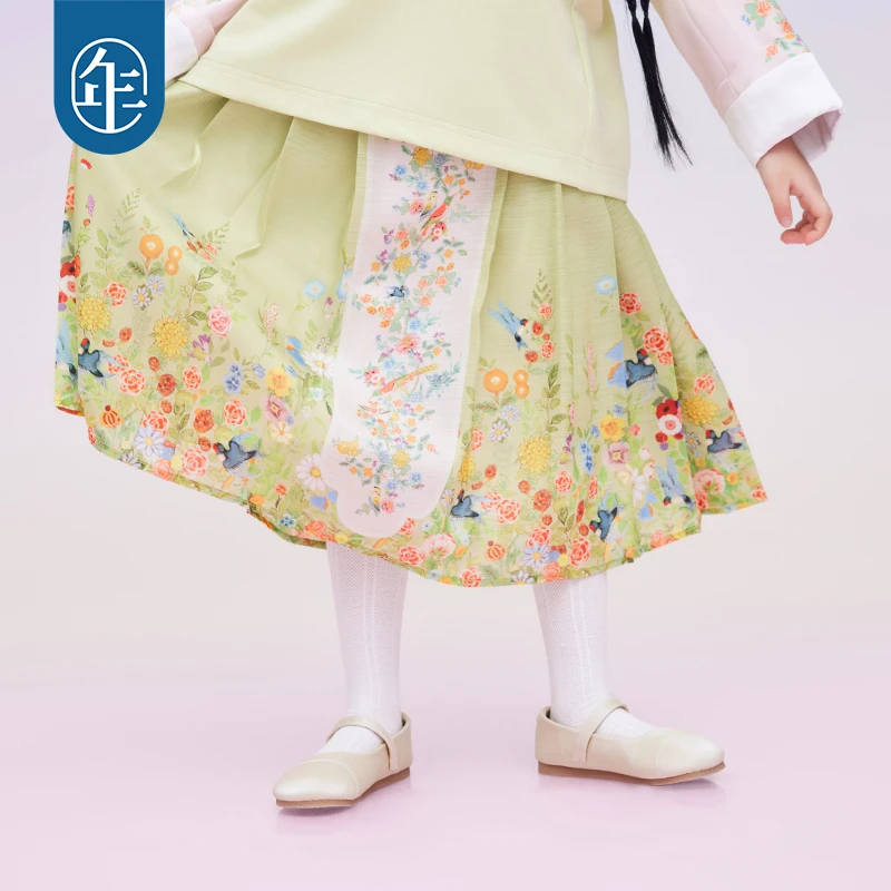 【年衣】花花世界马面裙春秋新款女童国风半身裙-N1241060C01
