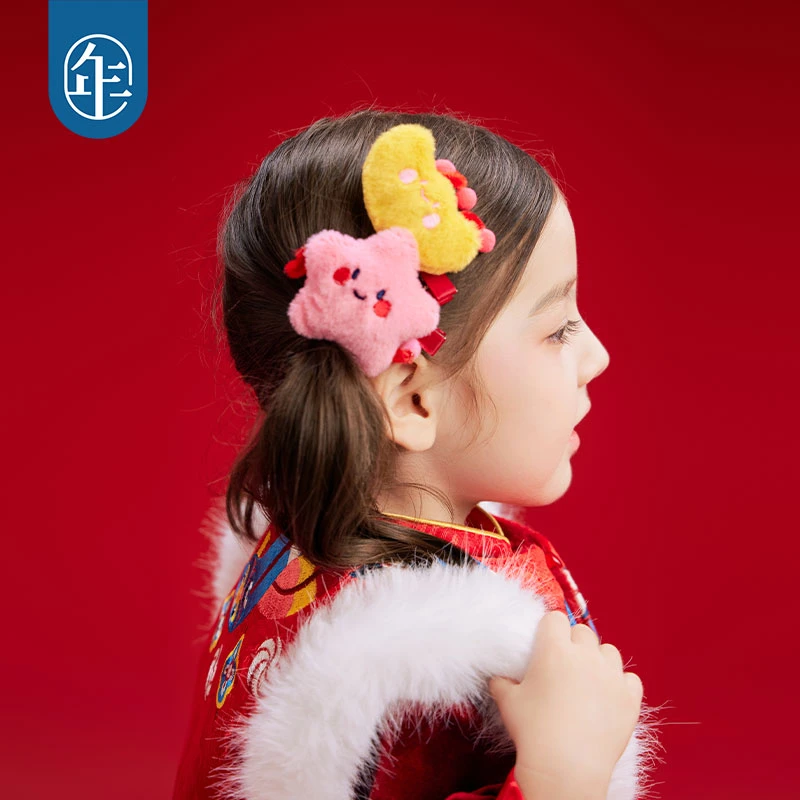 年衣儿童好运发饰小女孩可爱发卡国风百搭头饰