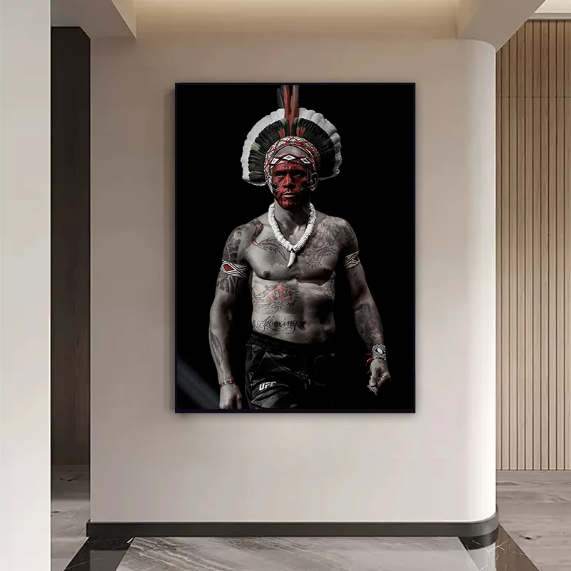 UFC佩雷拉装饰画佩雷拉KO希尔轻奢黑龙ko佩雷拉壁画