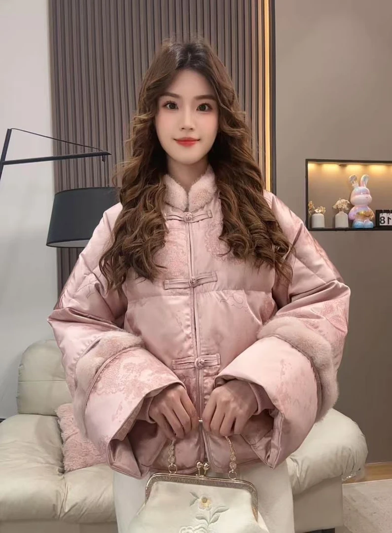 锦绣·XIMI专属-新中式盘扣国风羽绒服短外套24117