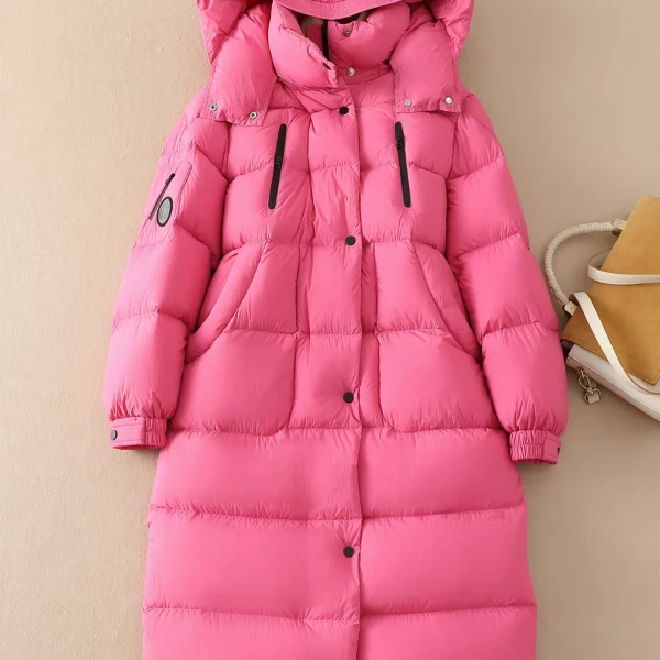【丽公主专属】新款泡芙羽绒服女中长款被子服加厚外套冬4026