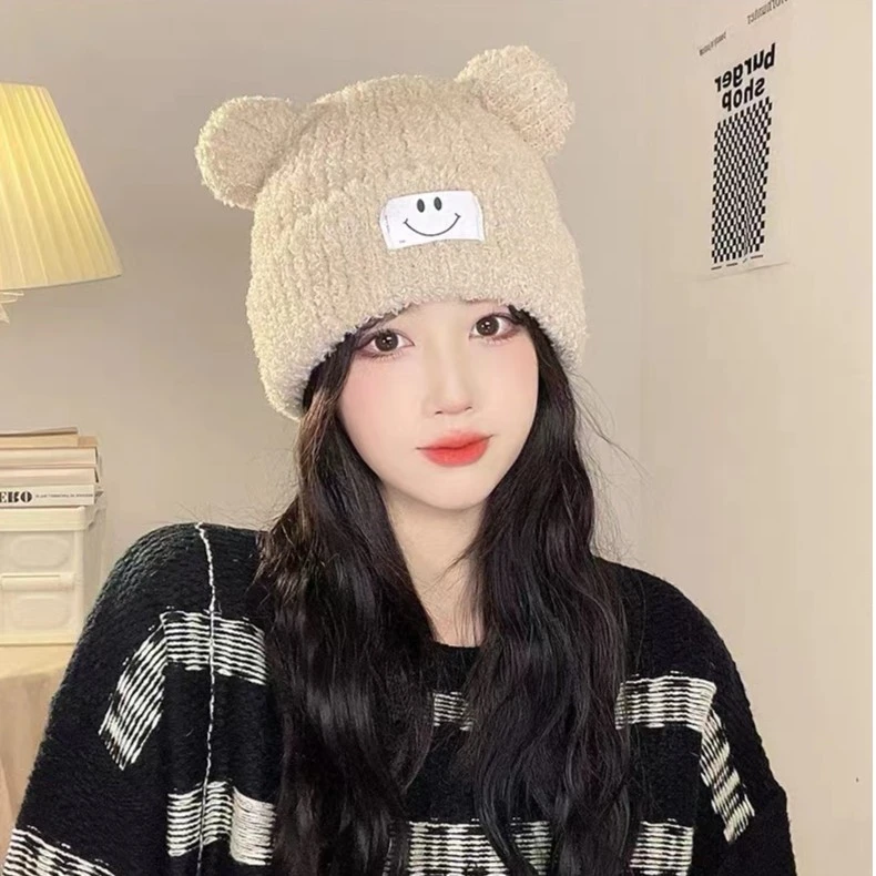 帽子加厚小熊帽网红时尚百搭保暖韩版秋冬季