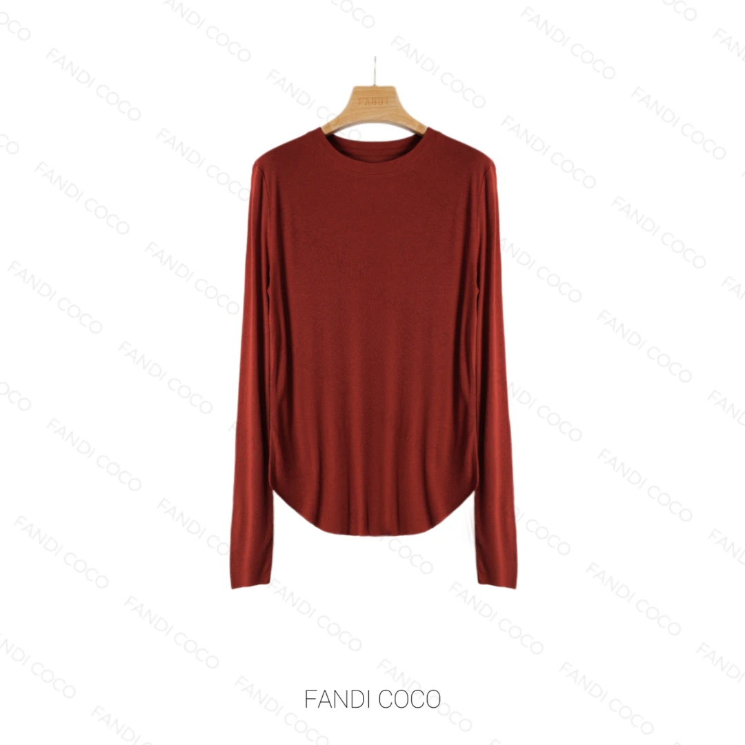 FANDI COCO “云朵衫” 桑蚕丝秋冬季百搭轻奢打底针织 YYK812