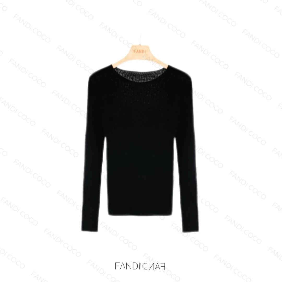 FANDI COCO "彩虹布丁" 女款纯色轻奢百搭针织打底 HC111