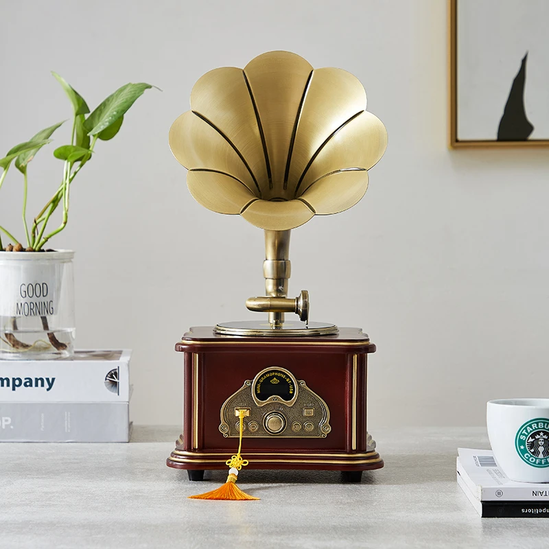 雅诗贝伦复古迷你香薰留声机欧式中式蓝牙音响