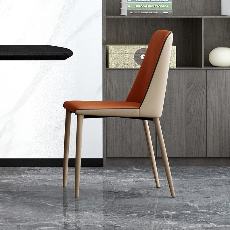 和顿轻奢餐椅现代小户型设计师款高级餐桌椅家用吃饭椅靠背凳法式