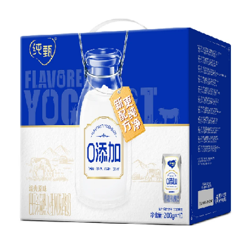 蒙牛0添加巴氏杀菌热处理风味酸奶利乐钻 200g*10