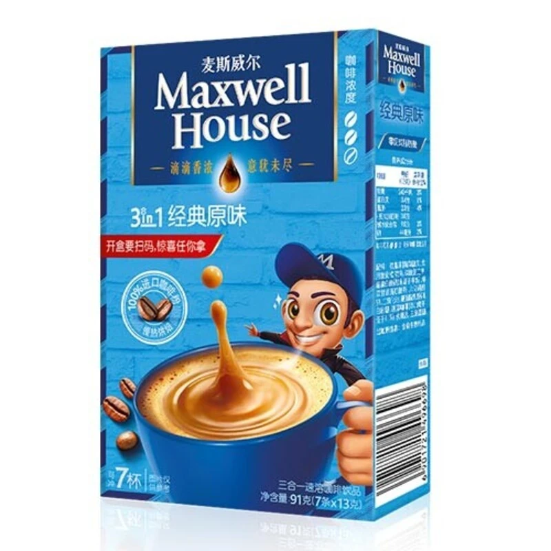 麦斯威尔(Maxwell House) 3合1速溶 咖啡饮品 原味 3合1速溶 13g*7/条
