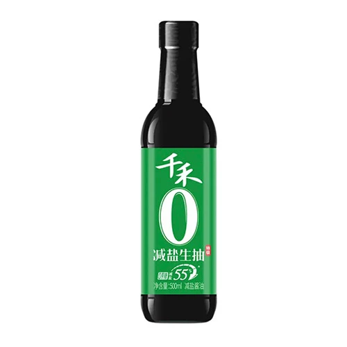千禾 减盐生抽酱油 500ml（新老包装随机）