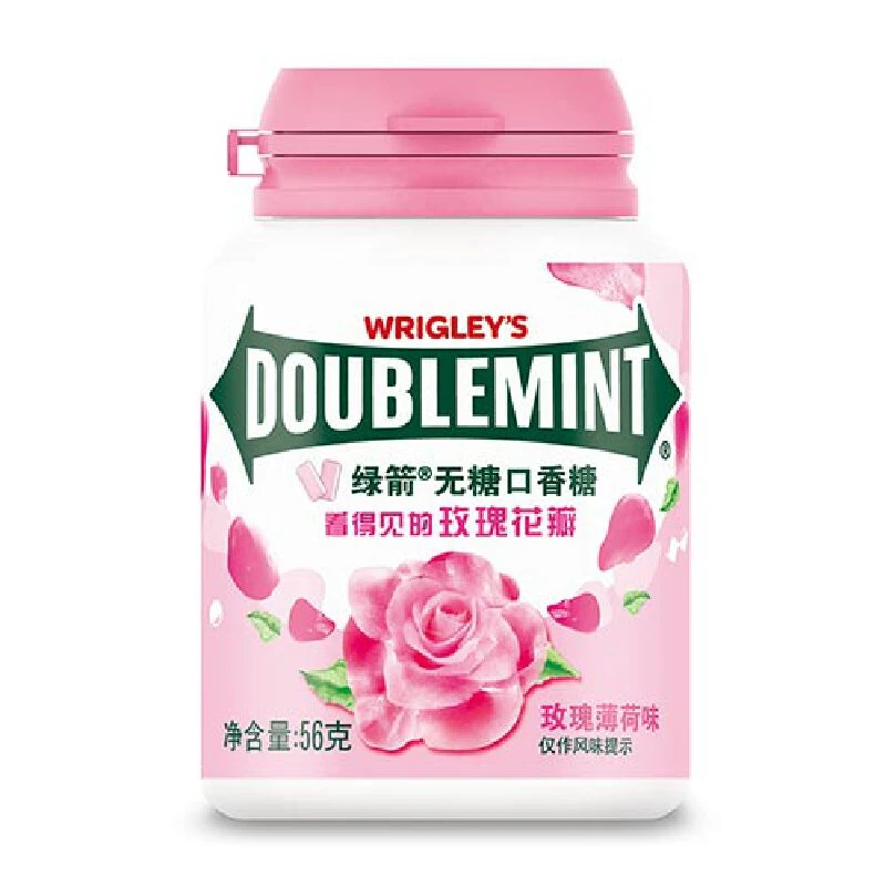 绿箭 无糖口香糖玫瑰薄荷味 56g
