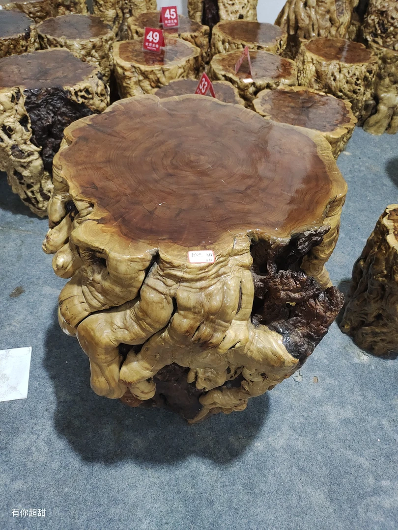 原木实木枣木桌子，花架