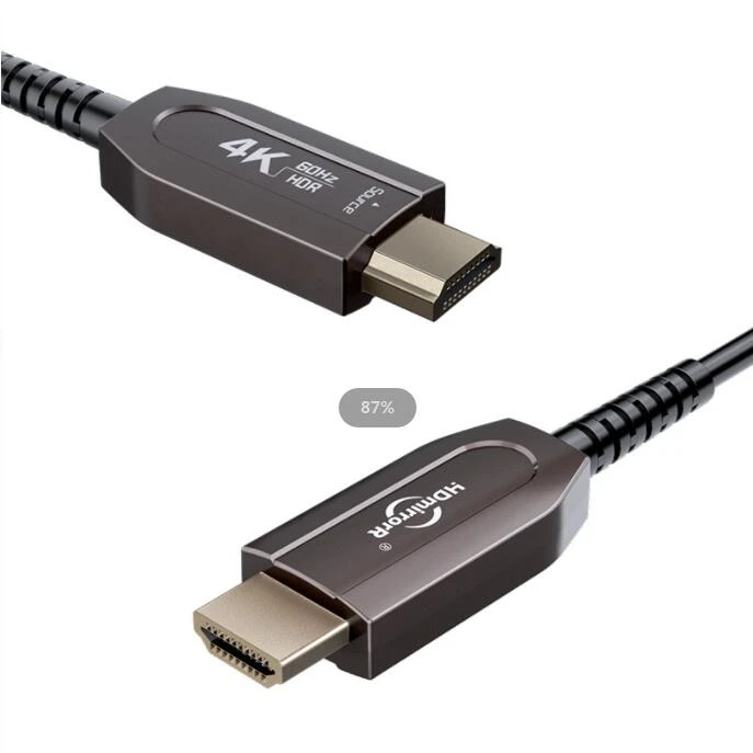 快投派HDMI2.0光纤高清线4k60hz镀金接口4:4:4色度视频线HDR3d