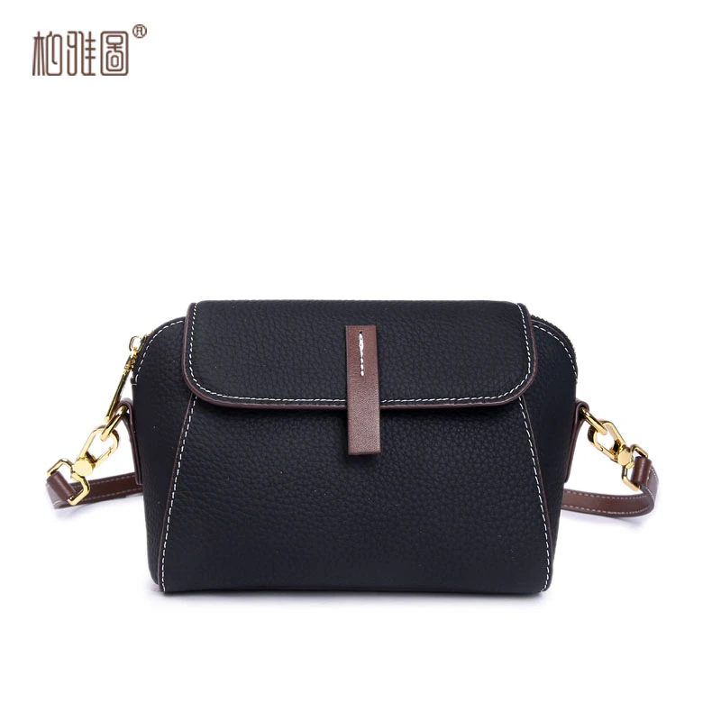 柏雅图头层牛皮斜挎包女包百搭时尚Y-B677001