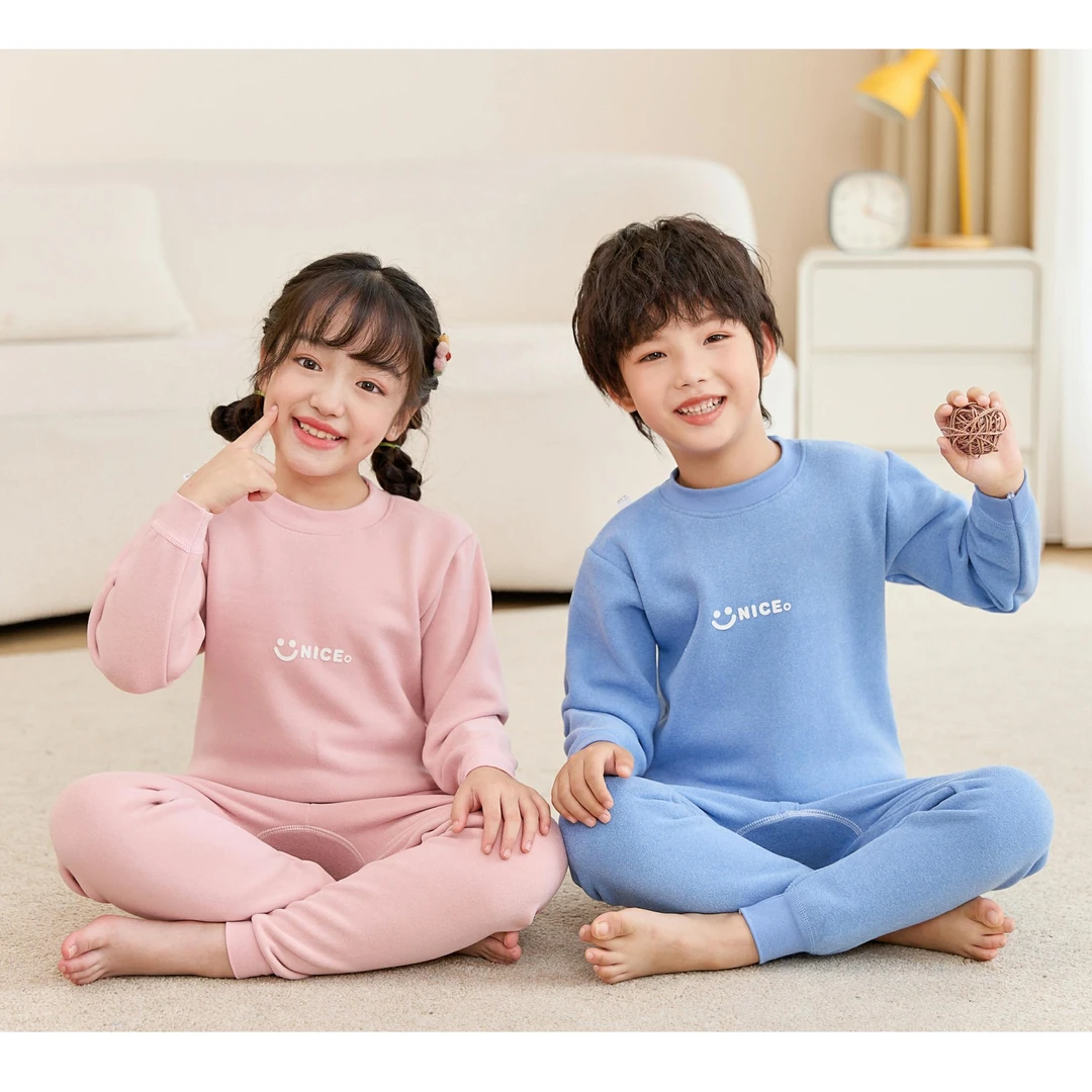 【反季】儿童加绒加厚保暖内衣套装中大童秋衣秋裤男女童家居服睡衣