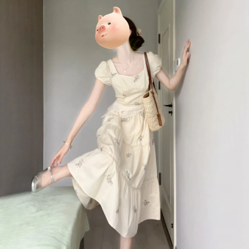 3371法式小众洋气裙子女装2025春夏新爆款高级感小个子气质连衣裙