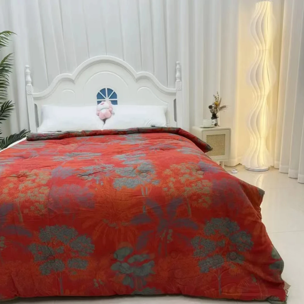 【红丛林】纯棉双层纱秋冬被150*200cm