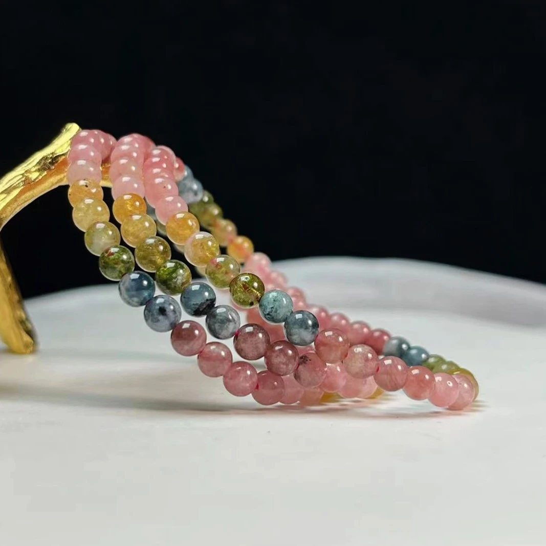 QIANXUAN/千旋 【天然碧玺手串】碧玺时尚5MM多圈手串A532C0C1111