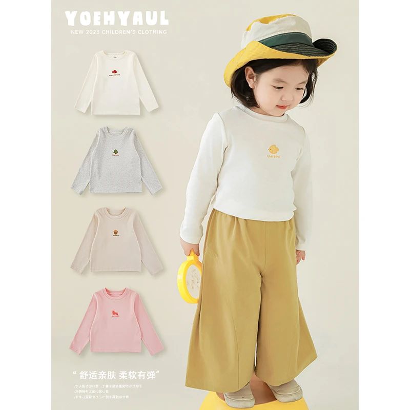 幼悠【森林物语】可爱卡通T恤女童舒适亲肤弹力衣百搭打底衫 ZC0037