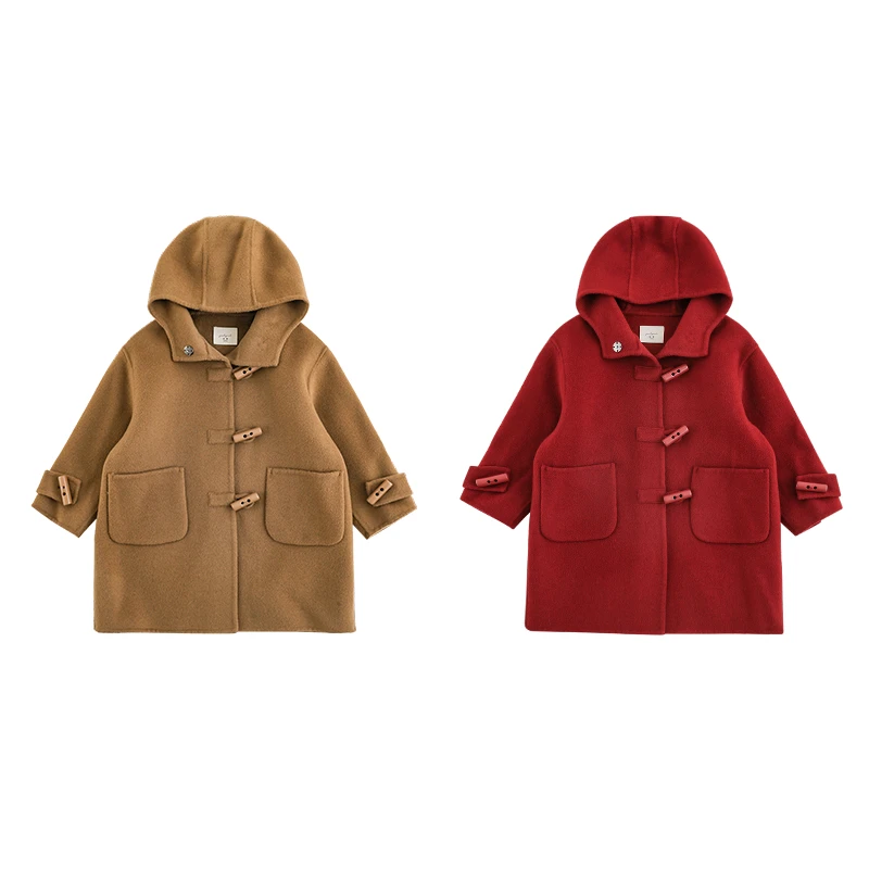 YOEHYAUL/幼悠幼悠冬三波【复古格调】洋气酷飒纯色呢大衣N5449