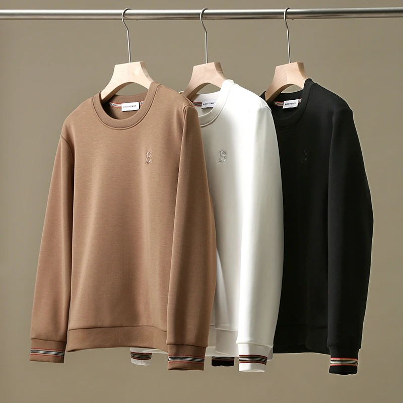 【李生严选】冬季男士复合绒卫衣圆领加绒加厚保暖打底衫Y042-119