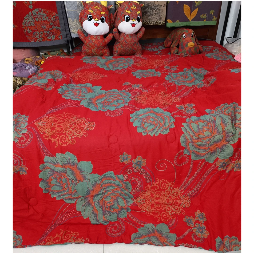 床单-牡丹240*250纯棉双层纱母婴A类亲肤舒适